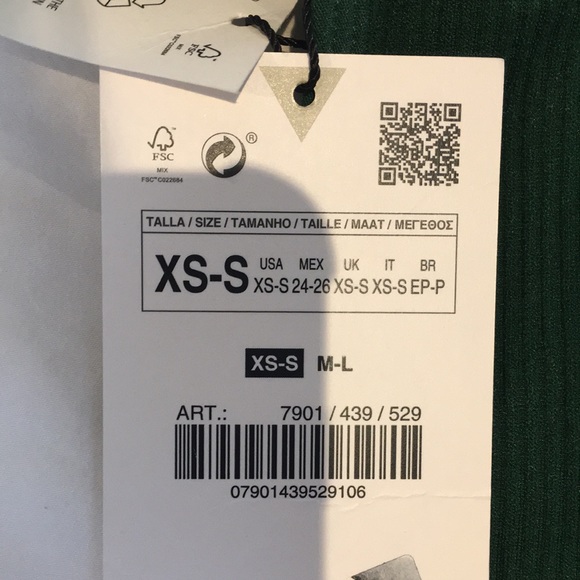 Zara Green Crop Top - Picture 2 of 2